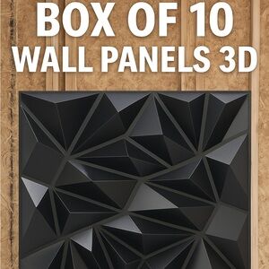 3D Black Wall Panels - Box of 10